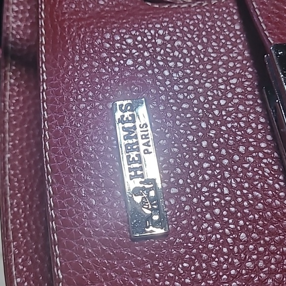 🇫🇷HERMÈS PARIS BERKIN 30 3 IN 1 LEATHER BURGUNDY COLOURED HANDBAG m.i. France - Picture 3 of 15